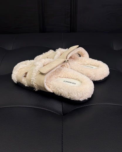 Hermes Chypre Sandals "Beige"