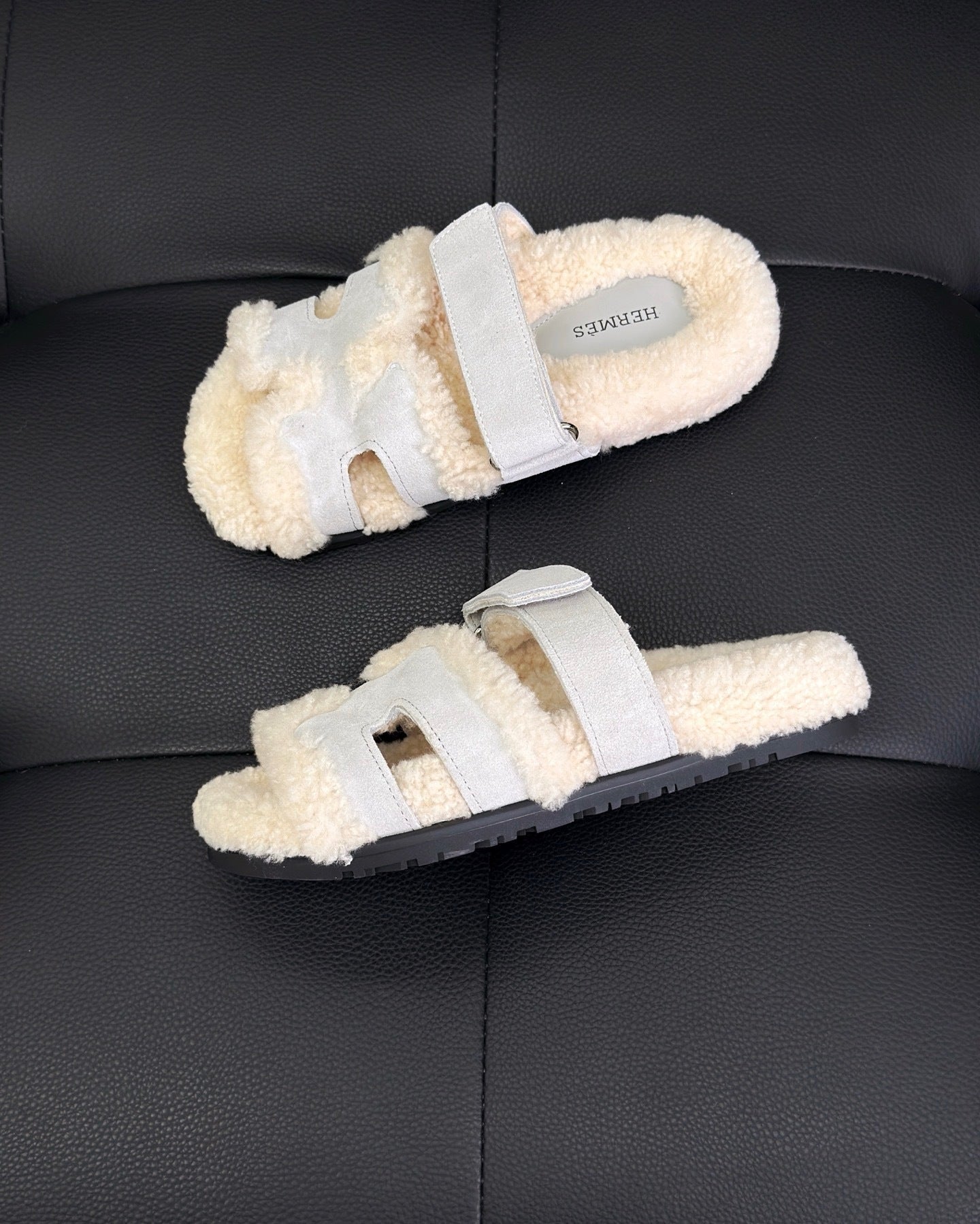 Hermes Chypre Sandals "Grey"