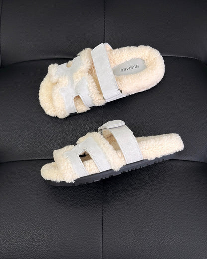 Hermes Chypre Sandals "Grey"