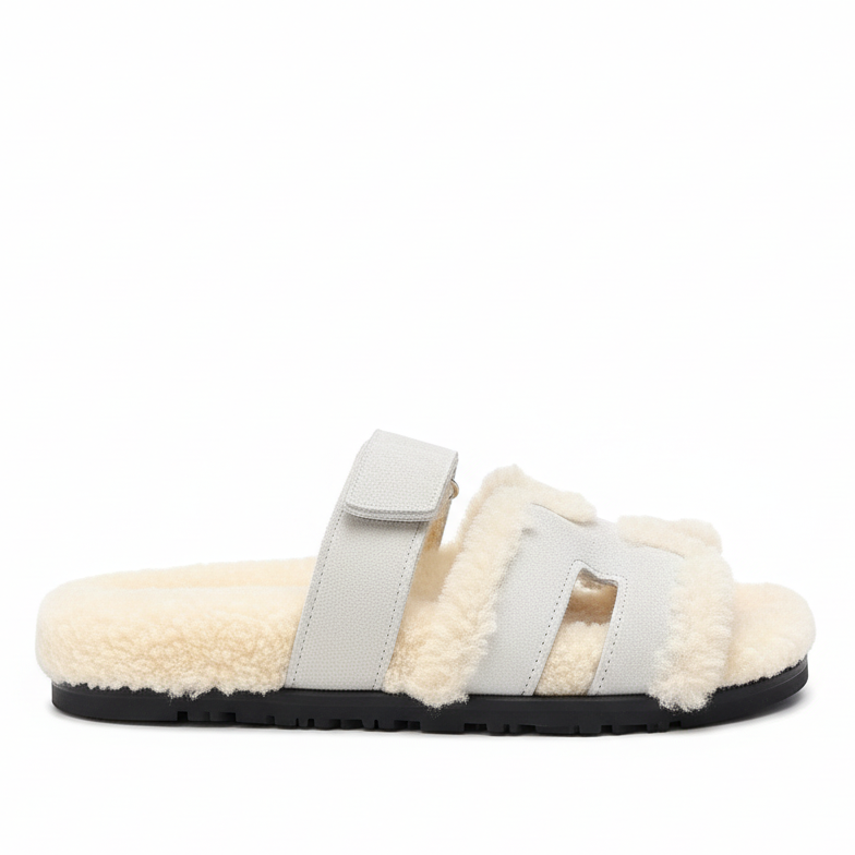 Hermes Chypre Sandals "Grey"