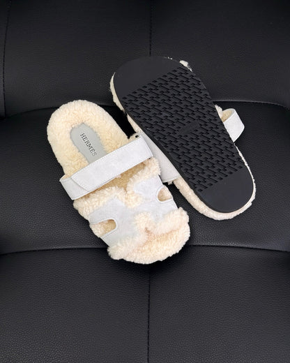 Hermes Chypre Sandals "Grey"
