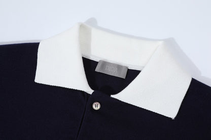 Dior Homme Logo Embroidred Polo T-Shirt “Navy Blue”