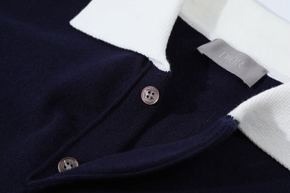 Dior Homme Logo Embroidred Polo T-Shirt “Navy Blue”