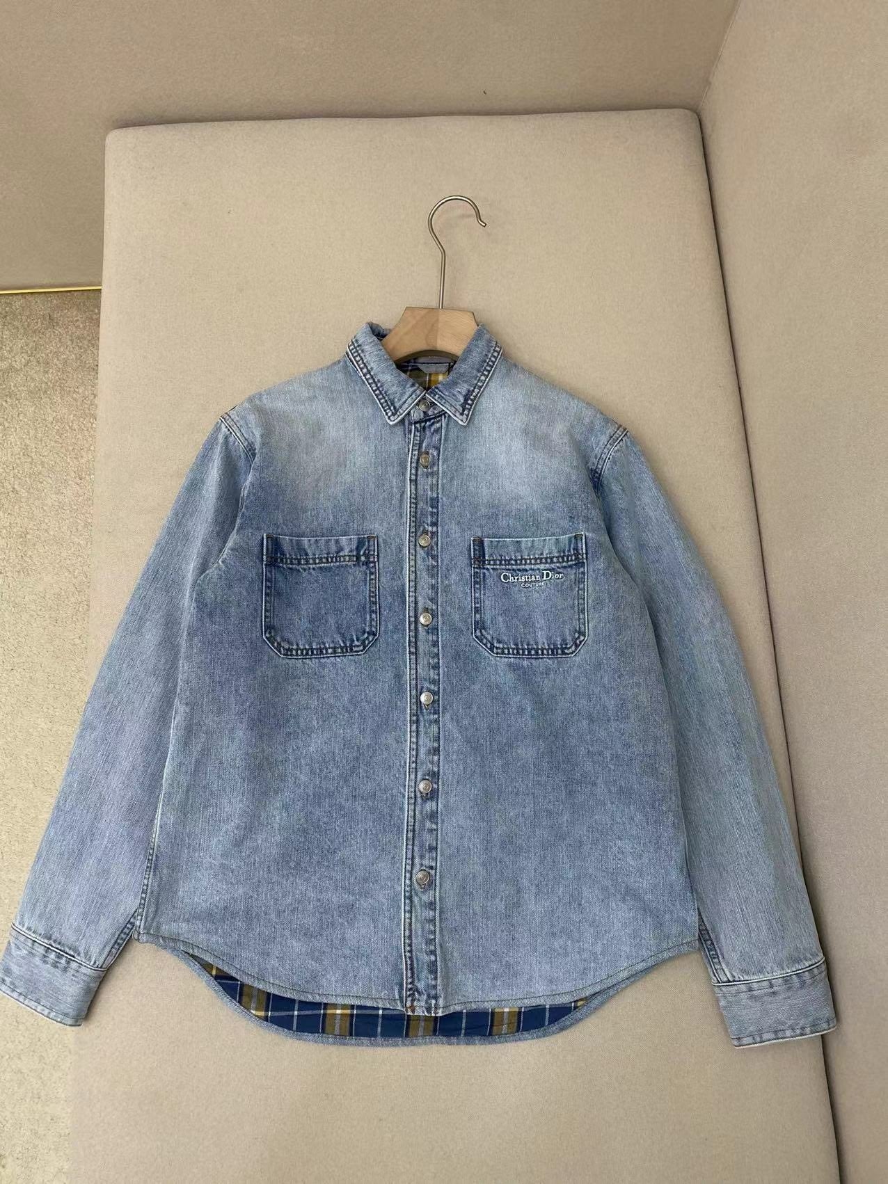 Dior Overshirt with Checkered Interior