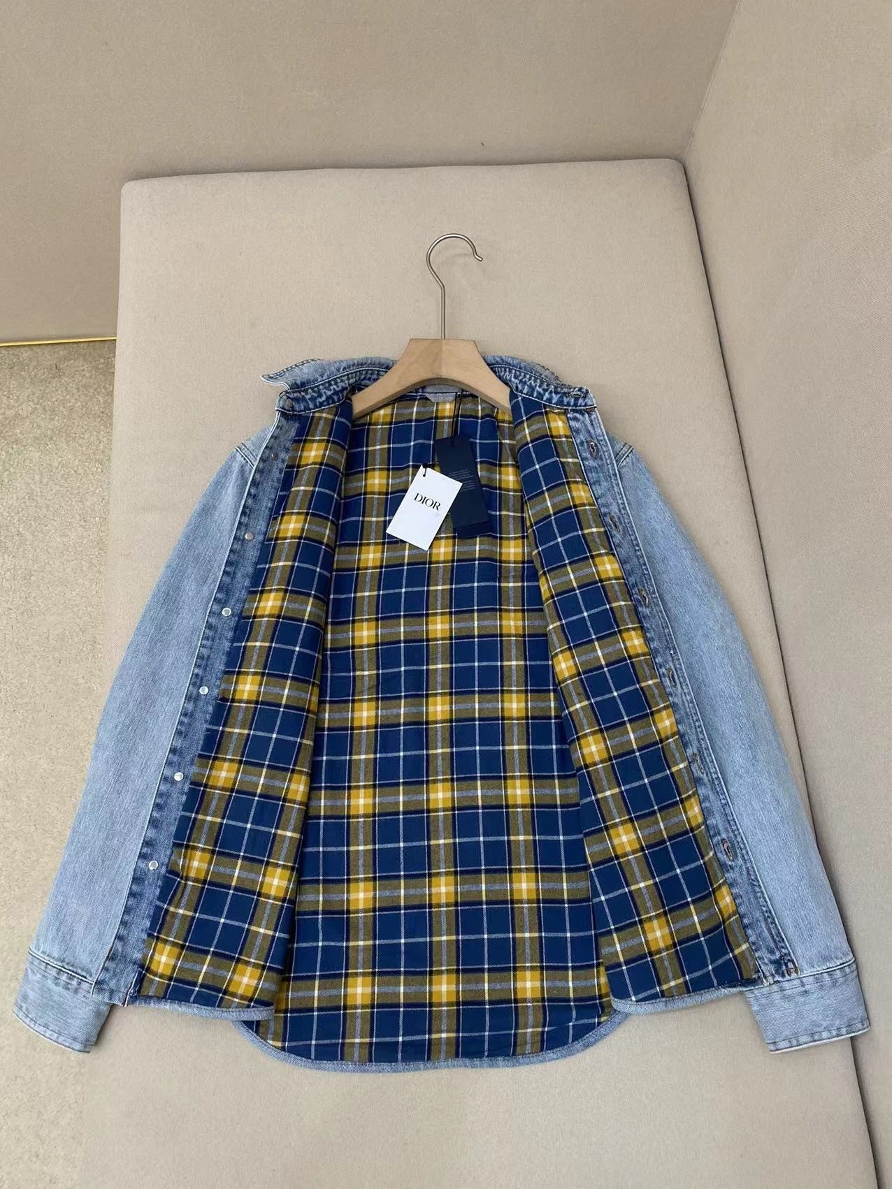 Dior Overshirt with Checkered Interior
