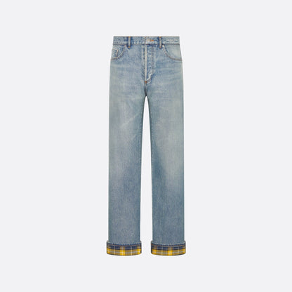 Dior Jeans with Checkered Interior