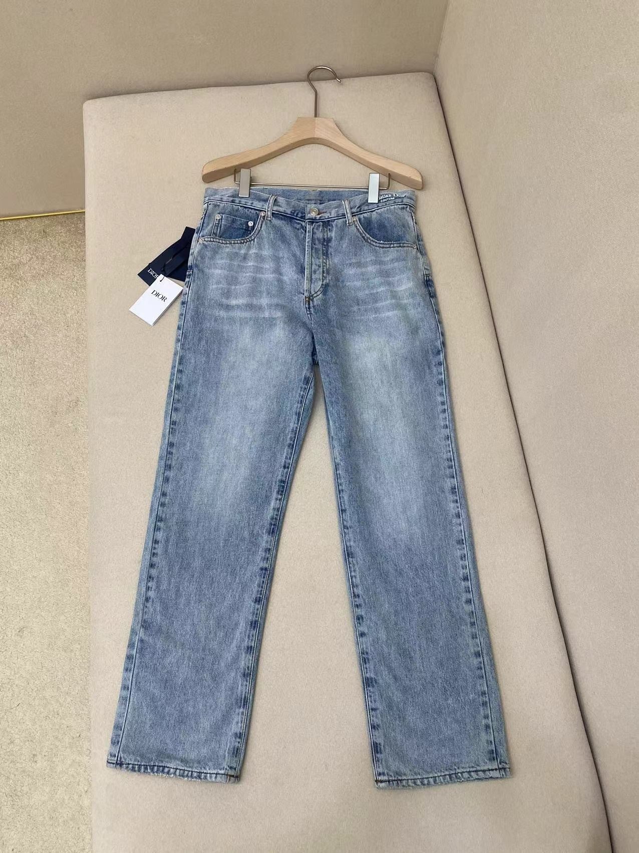 Dior Jeans with Checkered Interior