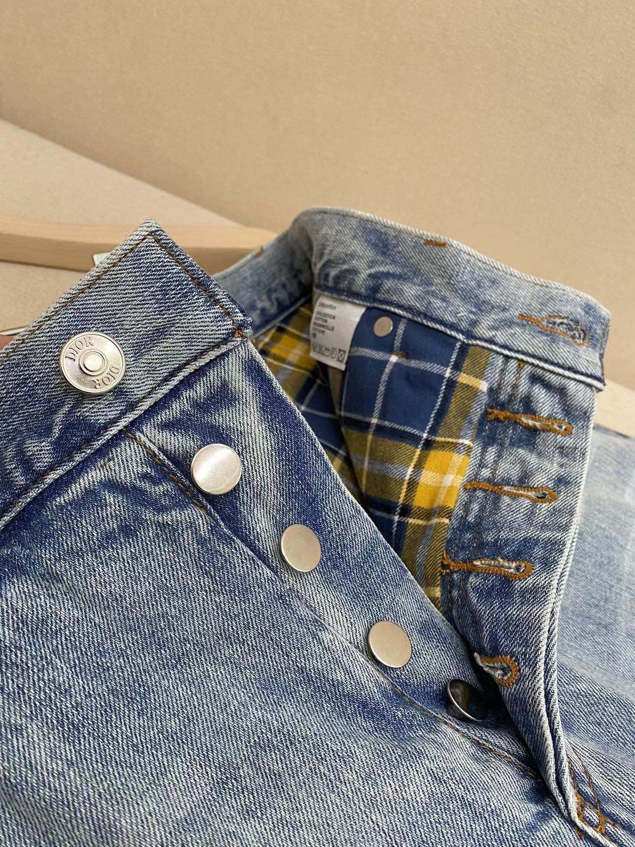 Dior Jeans with Checkered Interior