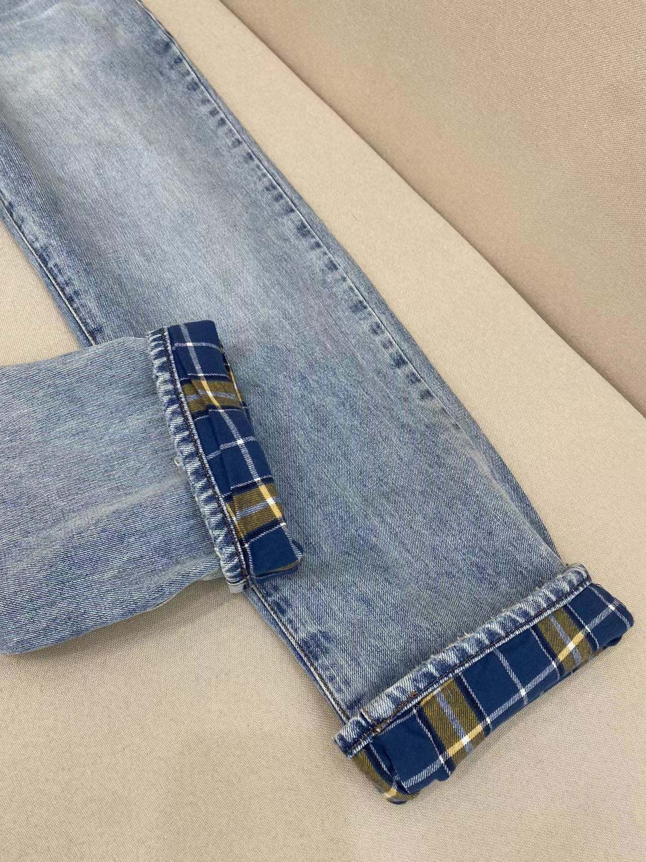 Dior Jeans with Checkered Interior