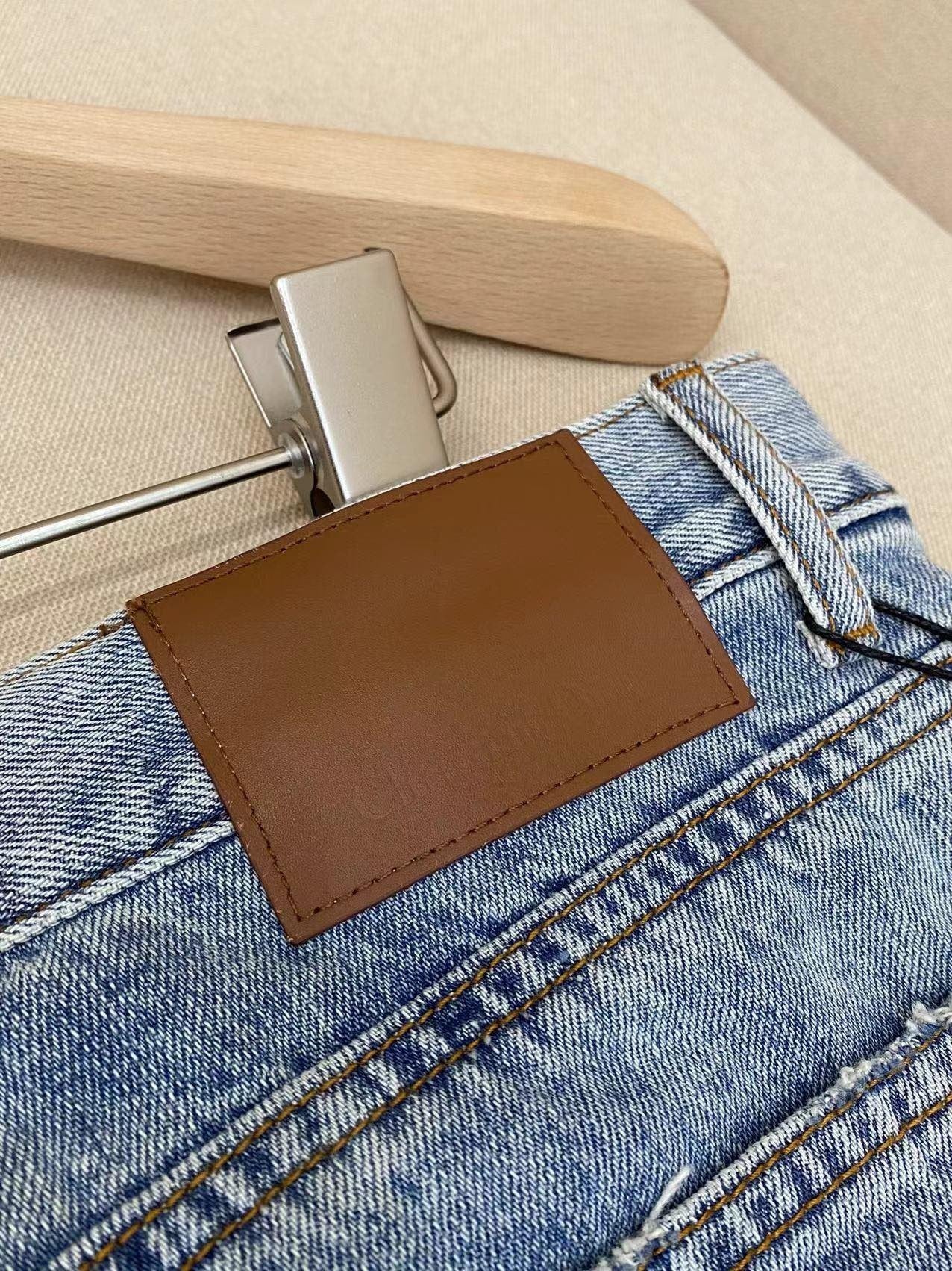 Dior Jeans with Checkered Interior