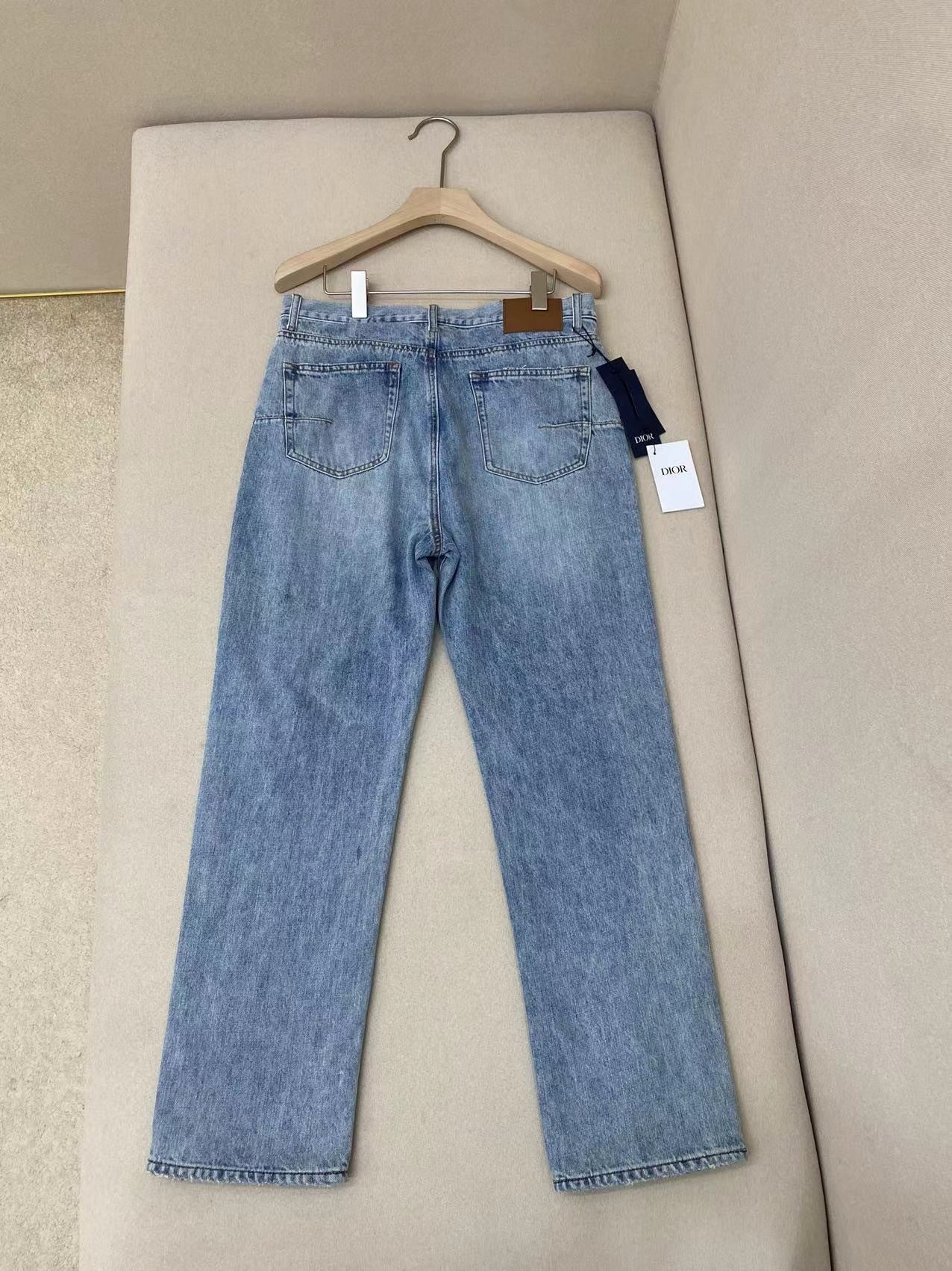 Dior Jeans with Checkered Interior