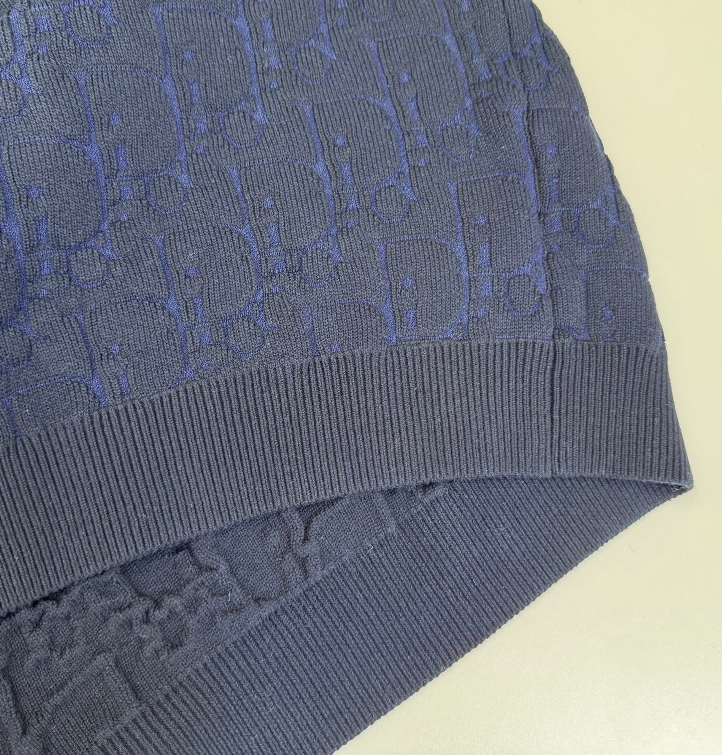 Dior Oblique Sweater “Navy Blue Cotton-Blend Jersey”