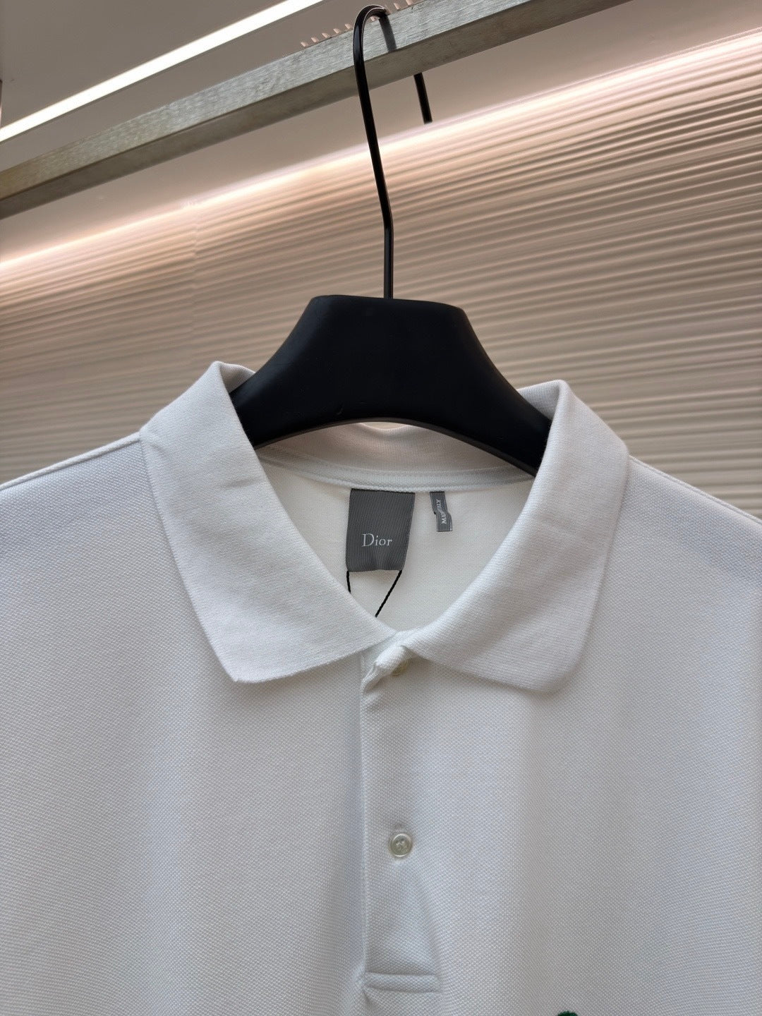 Dior Polo Shirt with Dior Clover Embroidery “White Cotton Piqué”