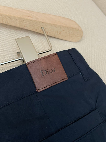 Cargo Pants with Dior Embroidery “Blue Virgin Wool Twill”