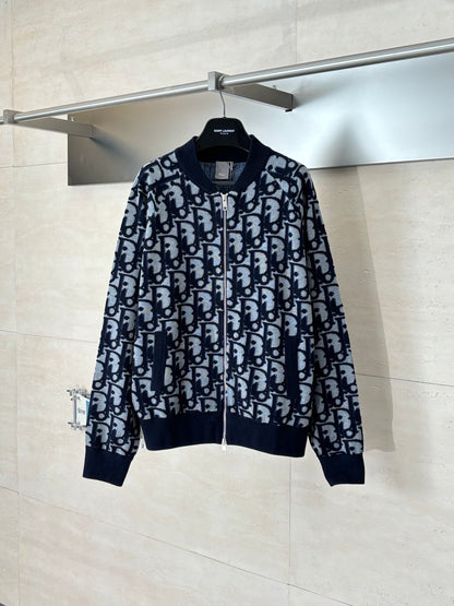 Dior Oblique Bomber Jacket
“Blue Cotton-Wool-Silk Jacquard”