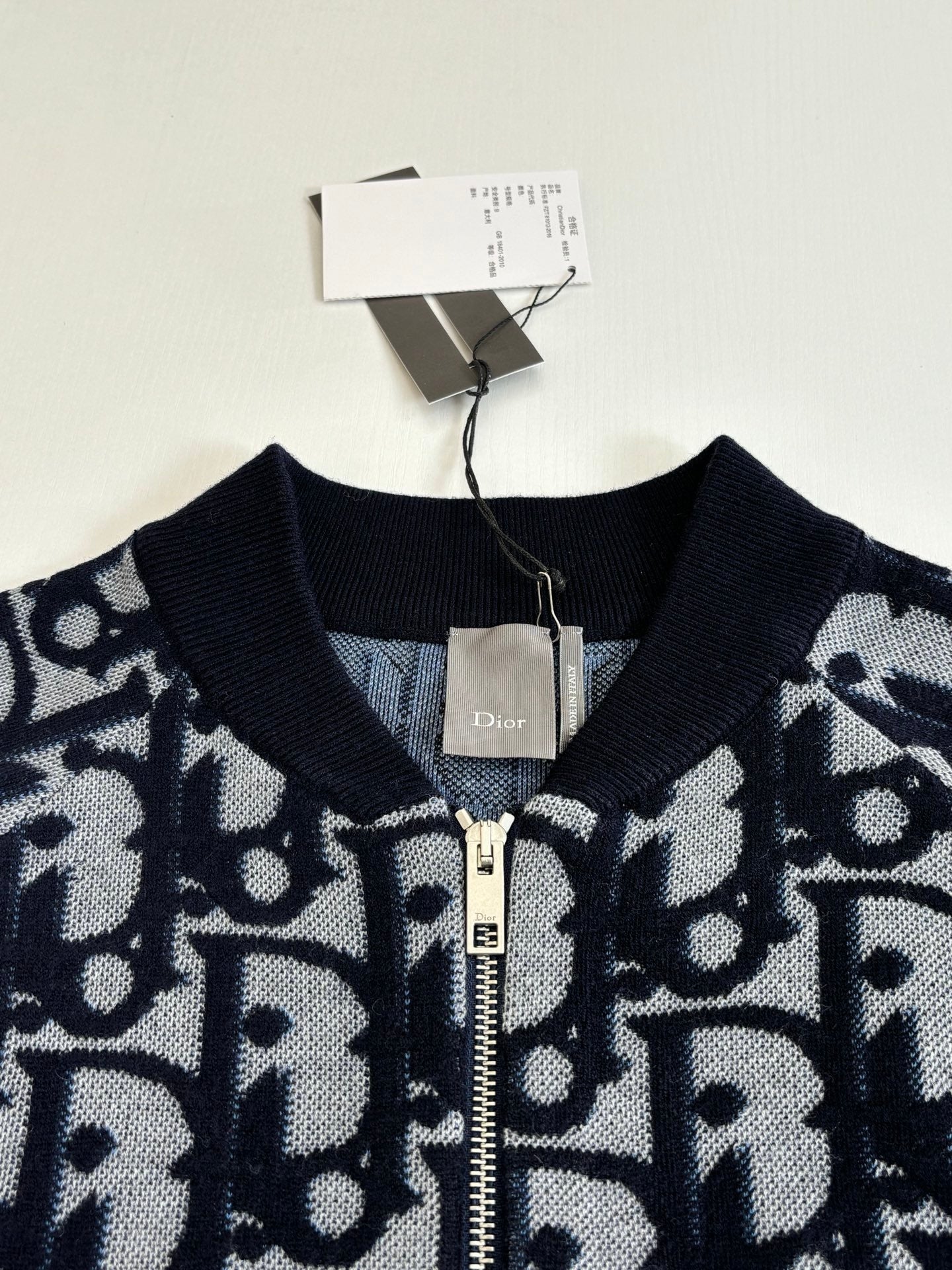 Dior Oblique Bomber Jacket
“Blue Cotton-Wool-Silk Jacquard”