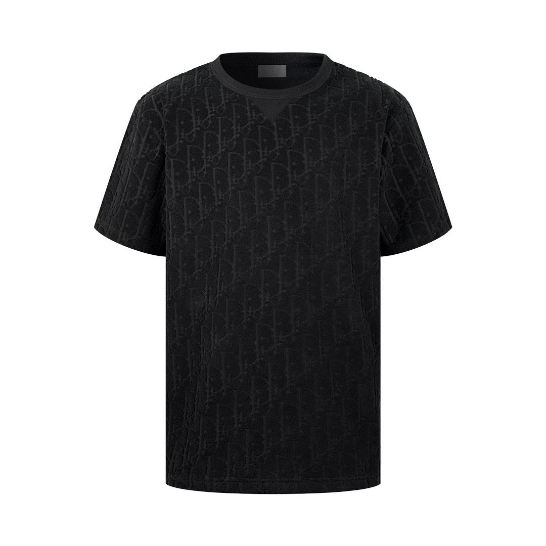 Dior Oblique T-shirt “Black Cotton Terry Jacquard”