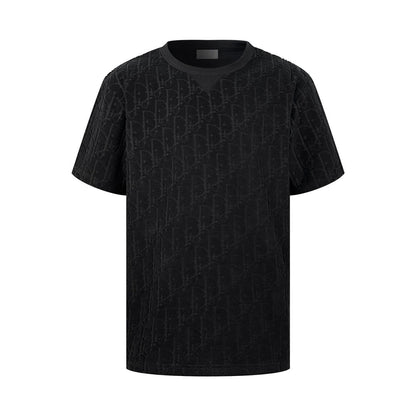 Dior Oblique T-shirt “Black Cotton Terry Jacquard”