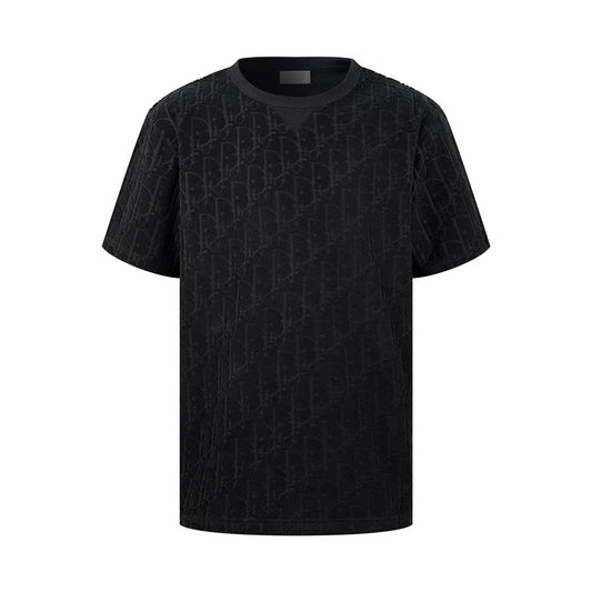Dior Oblique T-shirt “Black Cotton Terry Jacquard”