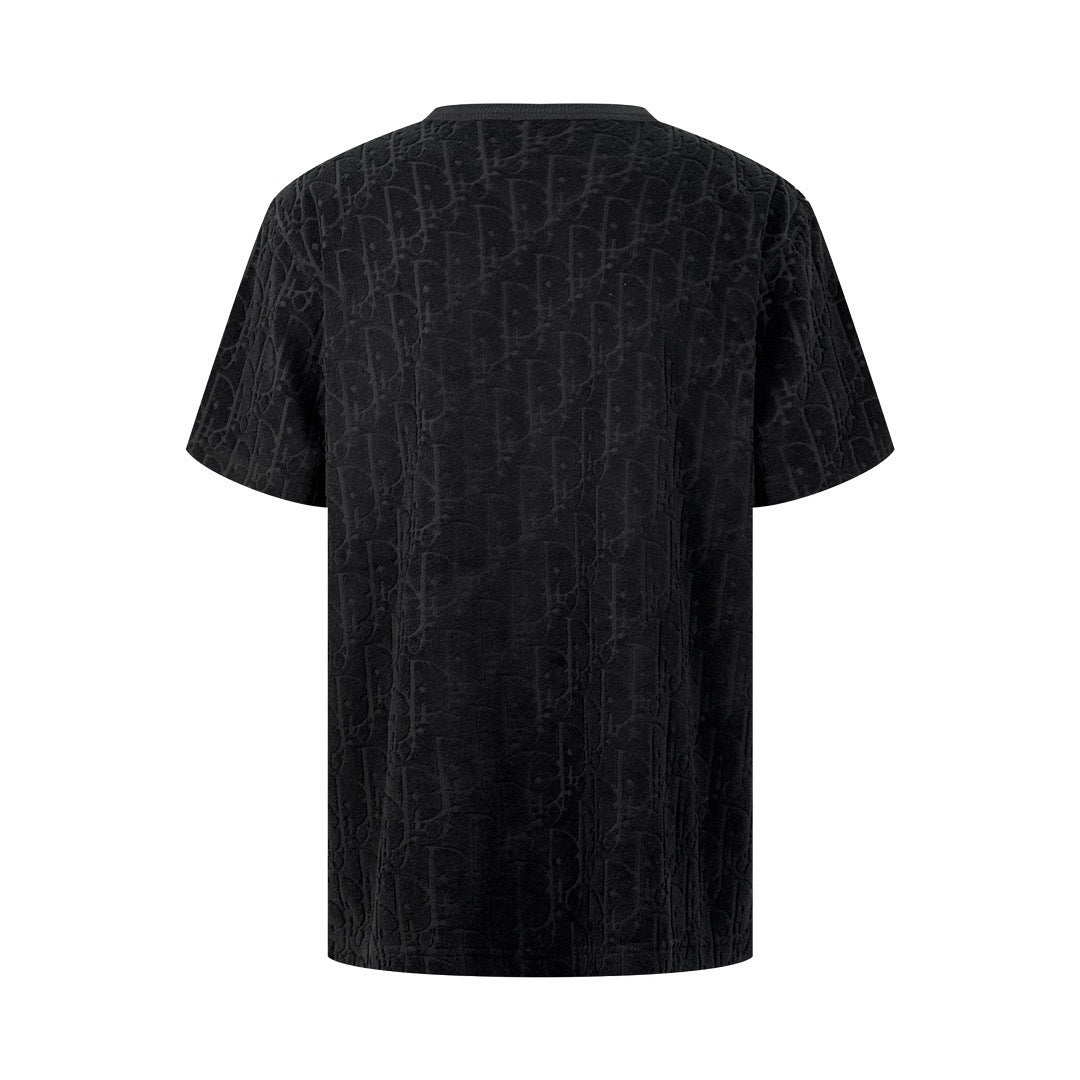 Dior Oblique T-shirt “Black Cotton Terry Jacquard”