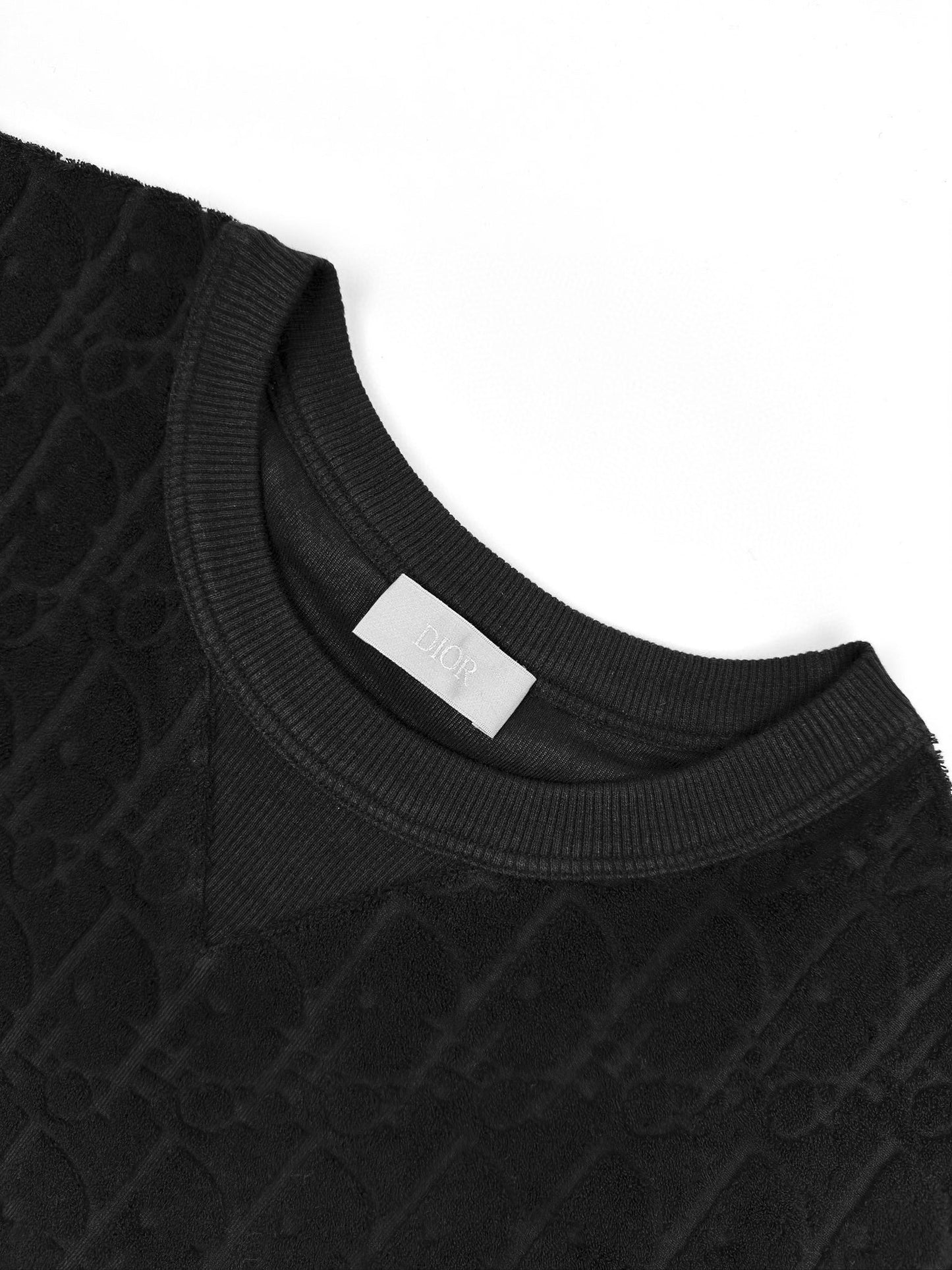 Dior Oblique T-shirt “Black Cotton Terry Jacquard”