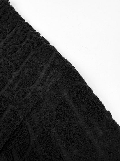Dior Oblique T-shirt “Black Cotton Terry Jacquard”