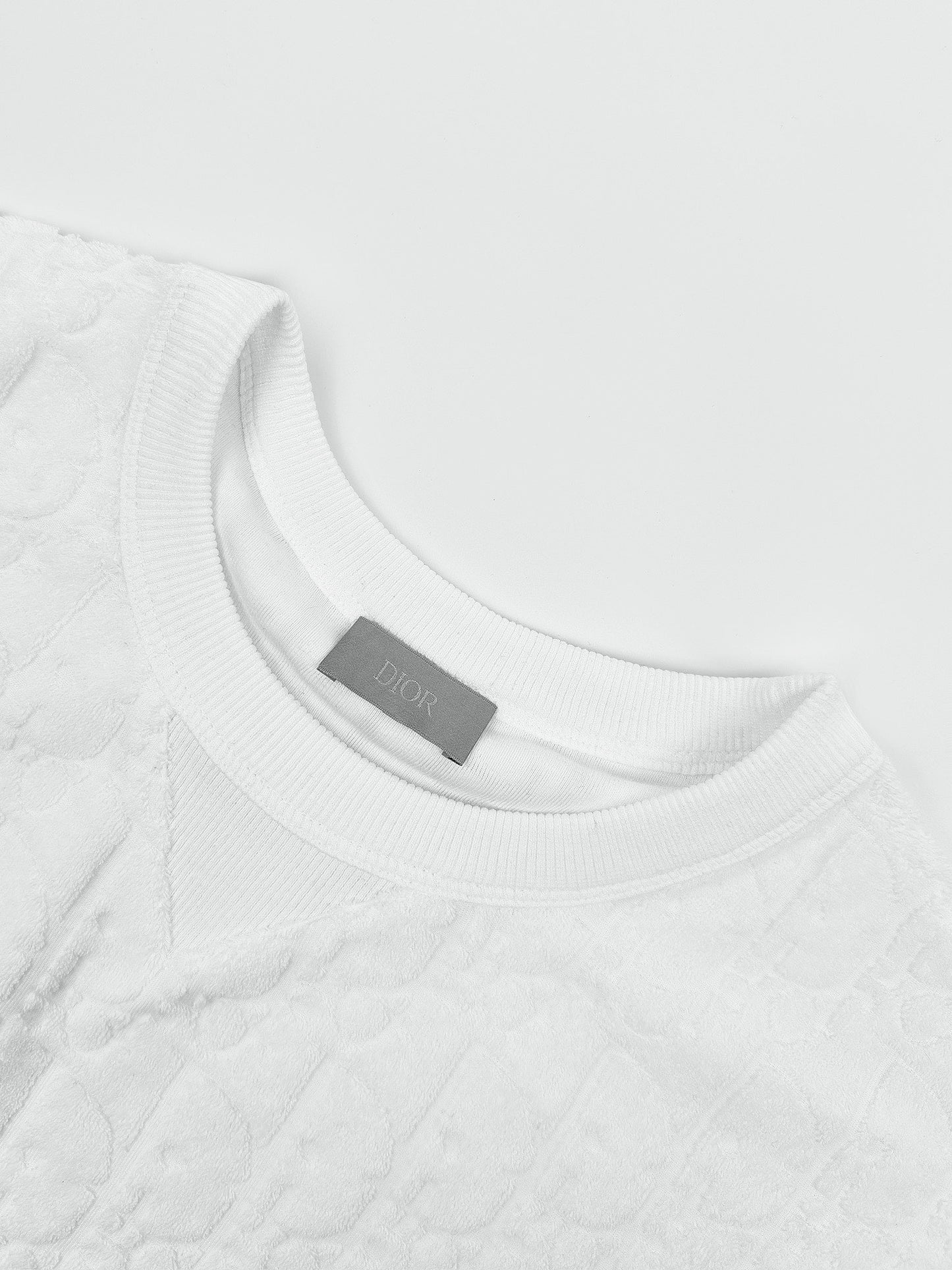 Dior Oblique T-shirt “White Cotton Terry Jacquard”