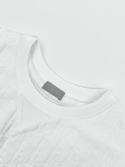 Dior Oblique T-shirt “White Cotton Terry Jacquard”