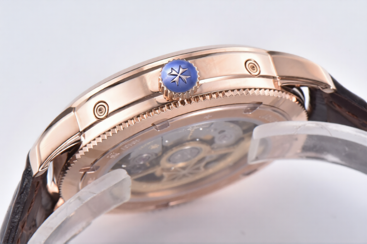 Vacheron Constantin Traditionalle 41mm Brown Leather Strap White Dial