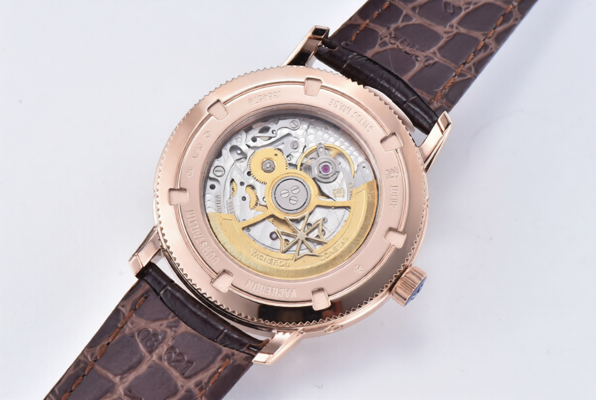 Vacheron Constantin Traditionalle 41mm Brown Leather Strap White Dial