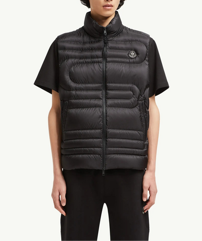 Moncler Emeishan Snake-Quilted Down Vest "Black"