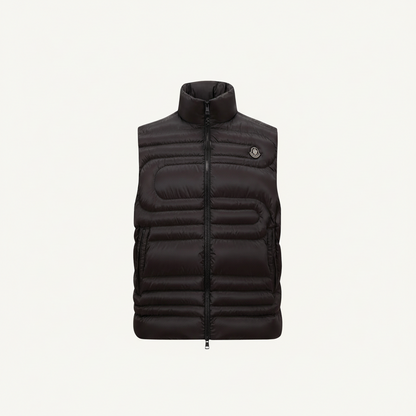 Moncler Emeishan Snake-Quilted Down Vest "Black"