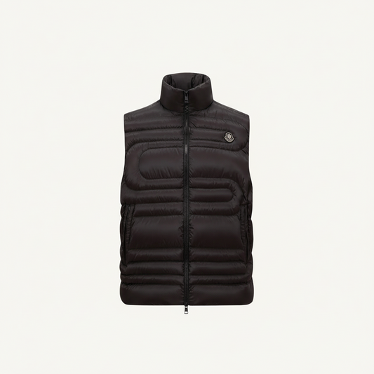 Moncler Emeishan Snake-Quilted Down Vest "Black"
