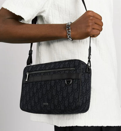 Dior Oblique Jacquard Safari Bag with Strap