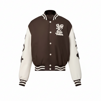 Louis Vuitton by Tyler, the Creator Embroidered Varsity Jacket "Brown"
