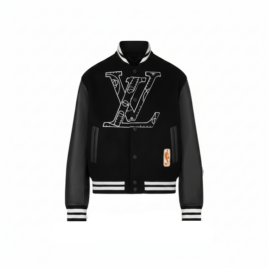 NBA x Louis Vuitton Leather Basketball Jacket "Black"