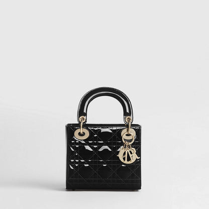 Dior Mini Lady Dior Bag "Black Patent Cannage Calfskin"
