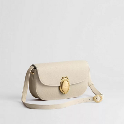Dior Medium Dior Médaillon Flap Bag "White Grained Calfskin"