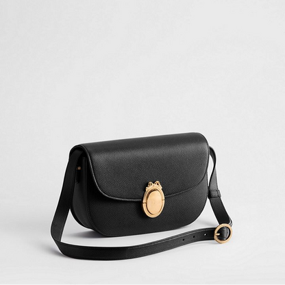 Dior Medium Dior Médaillon Flap Bag "Black Grained Calfskin"