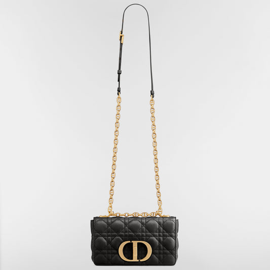 Dior Small Dior Caro Bag "Black Supple Cannage Calfskin"