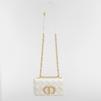 Dior Small Dior Caro Bag "Ivory Supple Cannage Calfskin"