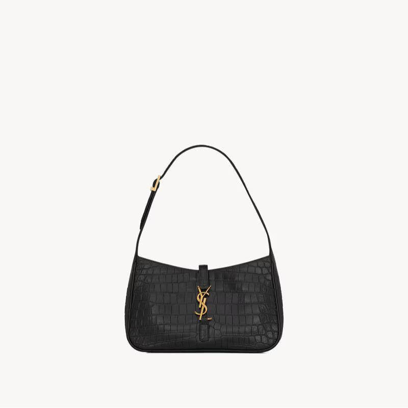 Saint Laurent Le 5 a 7 in Crocodile-Embossed Leather