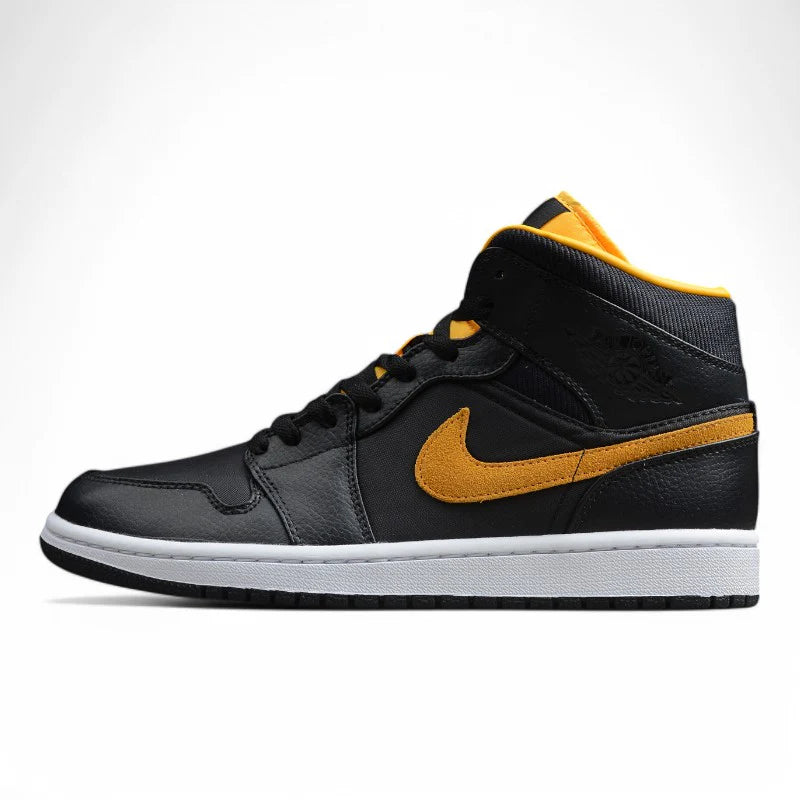 Air Jordan 1 Mid "Black-University Gold"