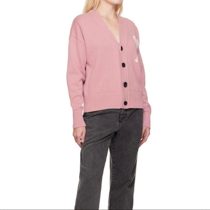 AMI Paris Ami De Coeur Cardigan "Pink"