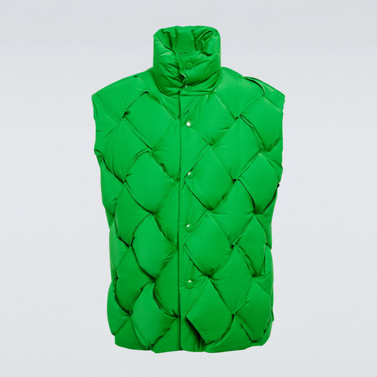 Bottega Veneta Intrecciato Padded Vest "Green"