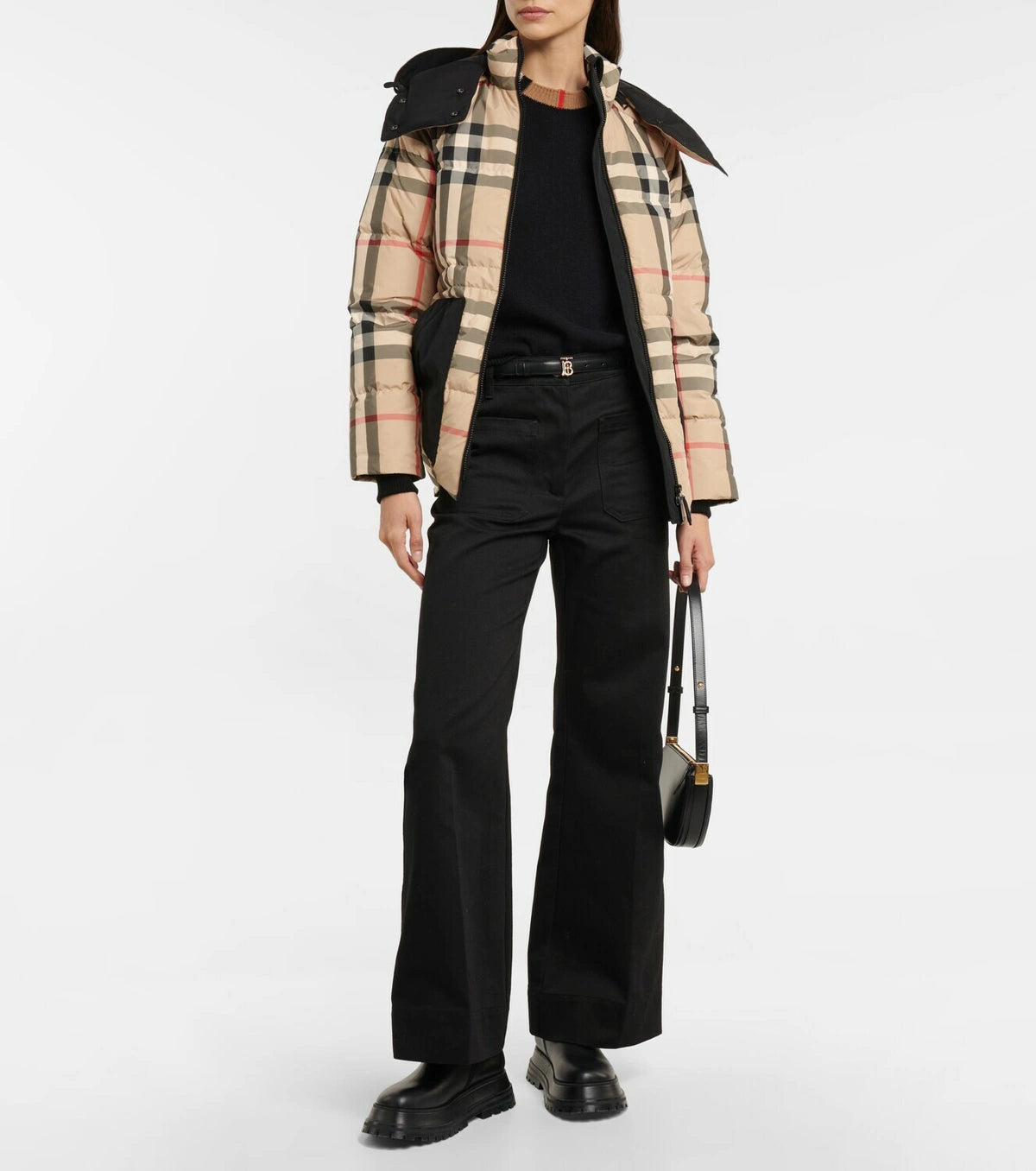 Burberry Check Down Jacket "Beige"