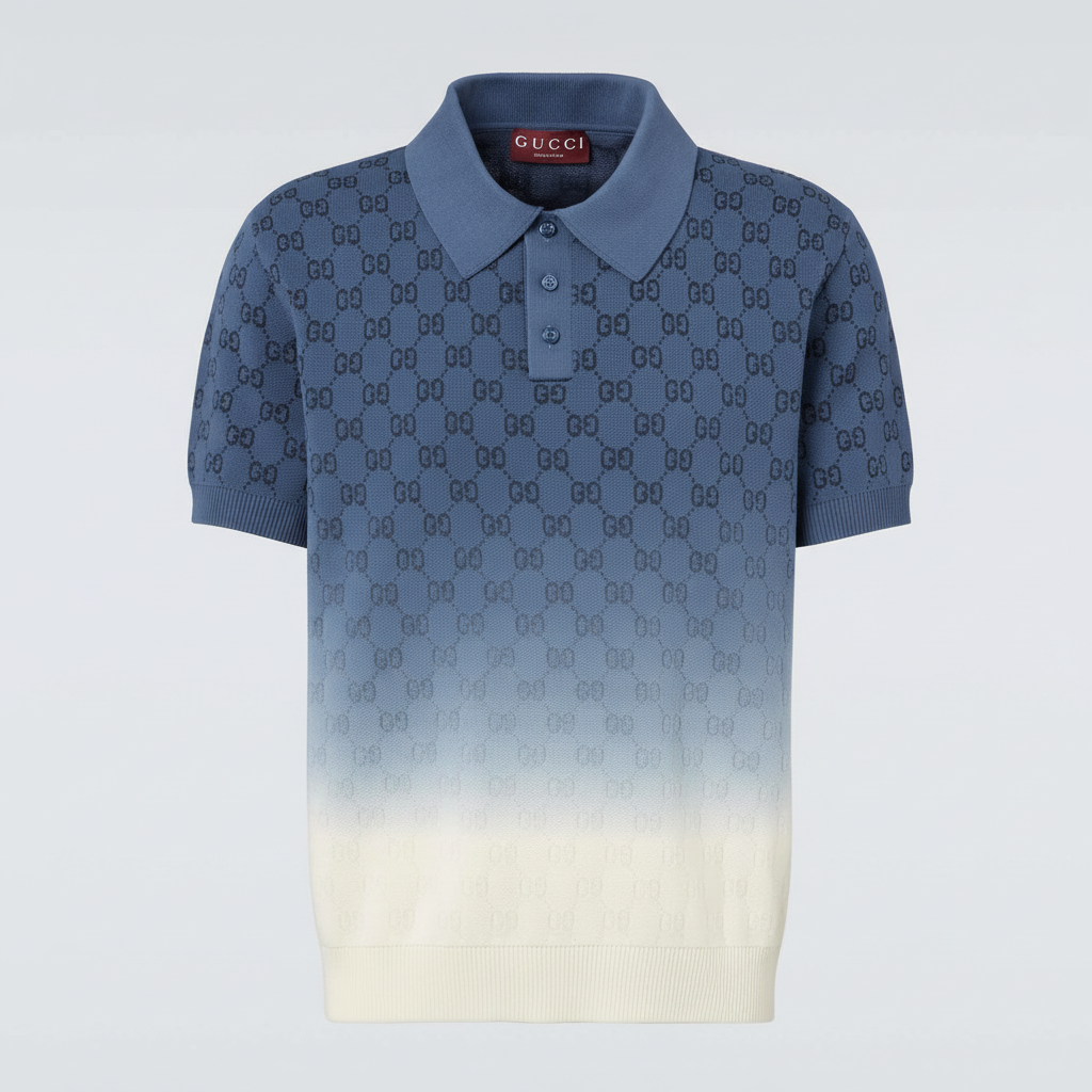 Gucci GG Gradient Cotton and Silk Polo T-Shirt