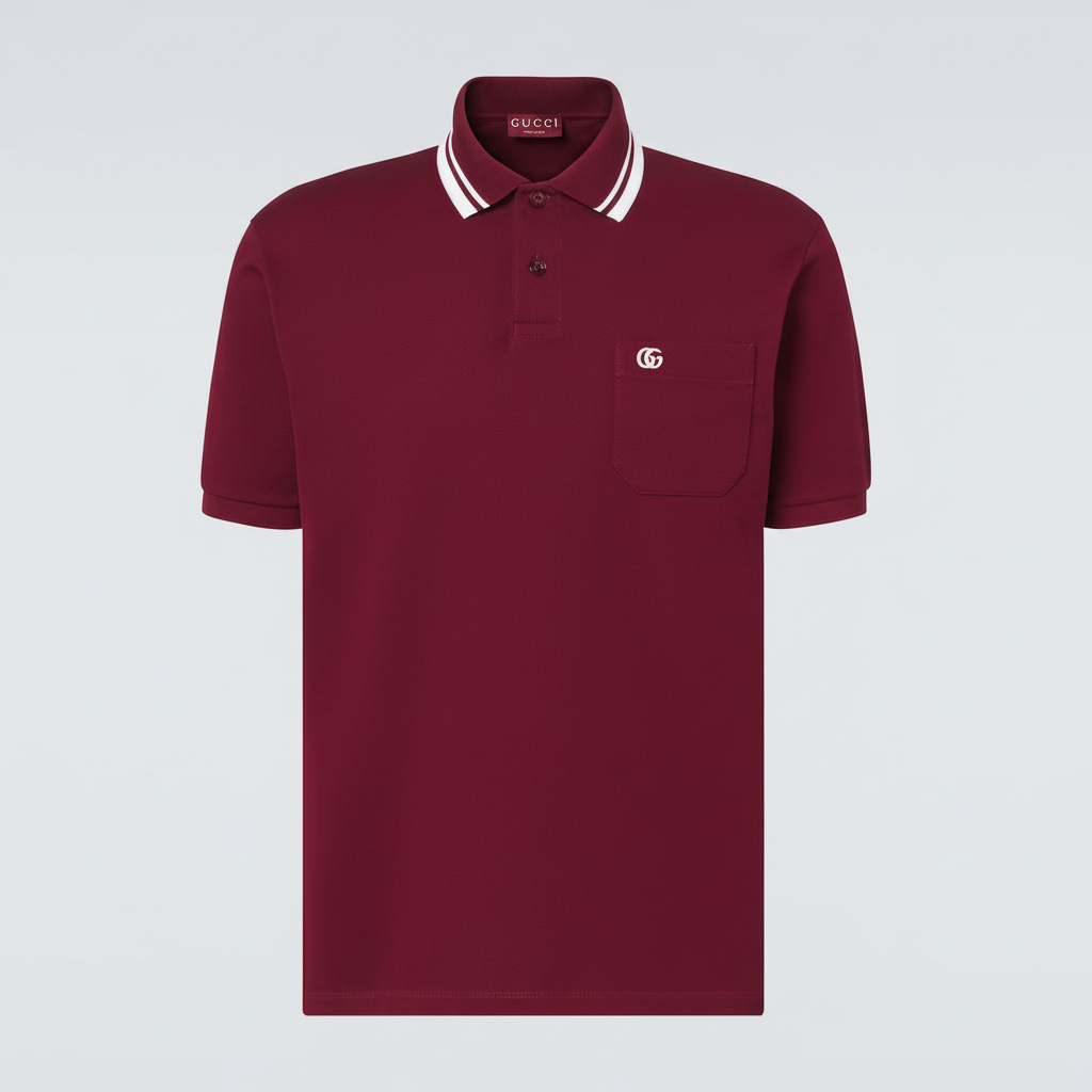 Gucci Cotton Polo T-Shirt "Ancora Red"