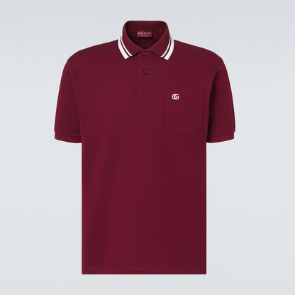 Gucci Cotton Polo T-Shirt "Ancora Red"