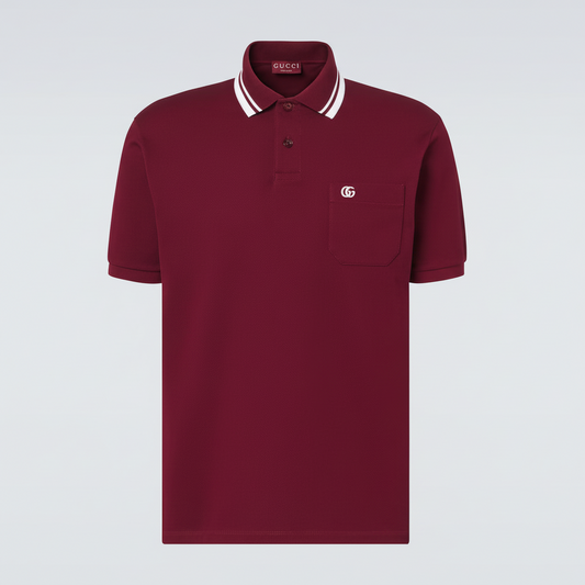 Gucci Cotton Polo T-Shirt "Ancora Red"
